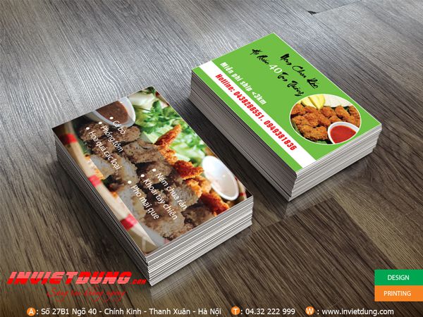 Card visit quán ăn vặt